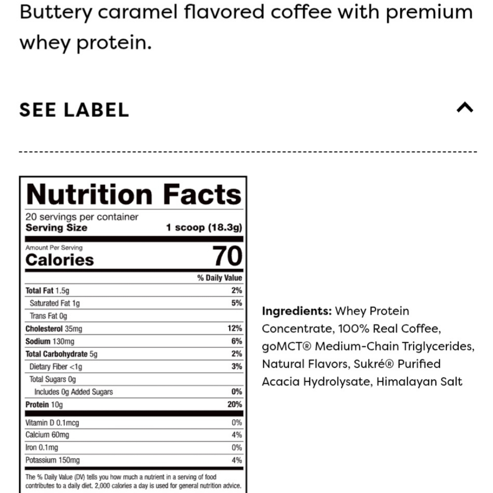 NEW SEALED Javvy Caramel Protein Coffee - Picture 2 of 2